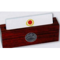 Rosewood Finish Business Card Holder